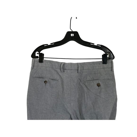 J.CREW BOWERY Trousers 100% Cotton Heather Gray Strait Cut Size 32/30 - Picture 5 of 8